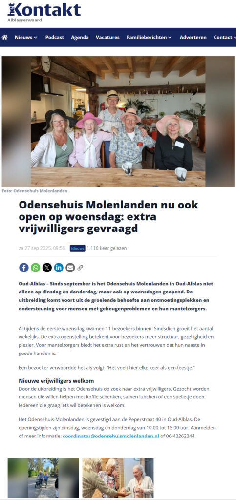 Vrijwilligers gevraagd